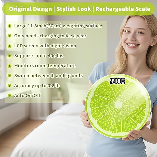 Báscula de Baño Recargable Digital LED 400 lb LAYUKI miniatura 2