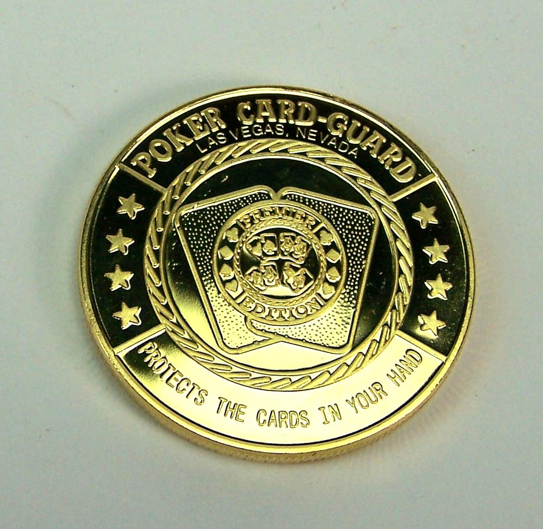 Royal Flush Poker Card Guard - Massiver Bronze Glücksbringer 40mm