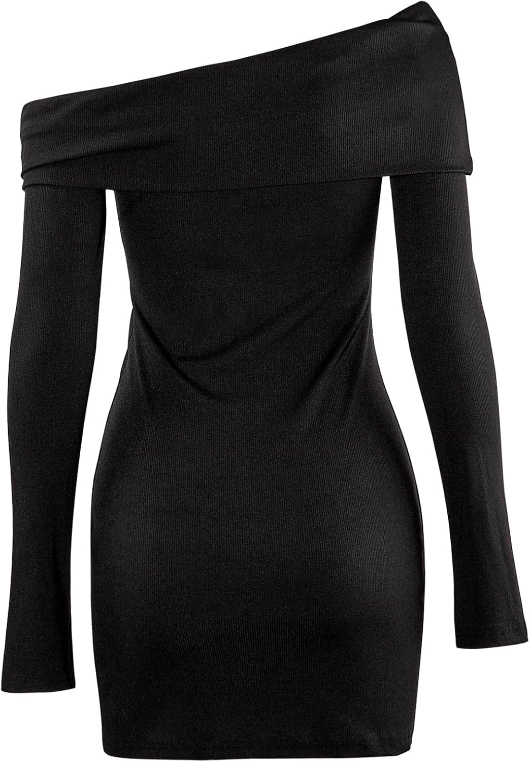 Women Sexy Off Shoulder Bodycon Mini Dress Long Sleeve Backless Short Night Club Party Dress - Image 4