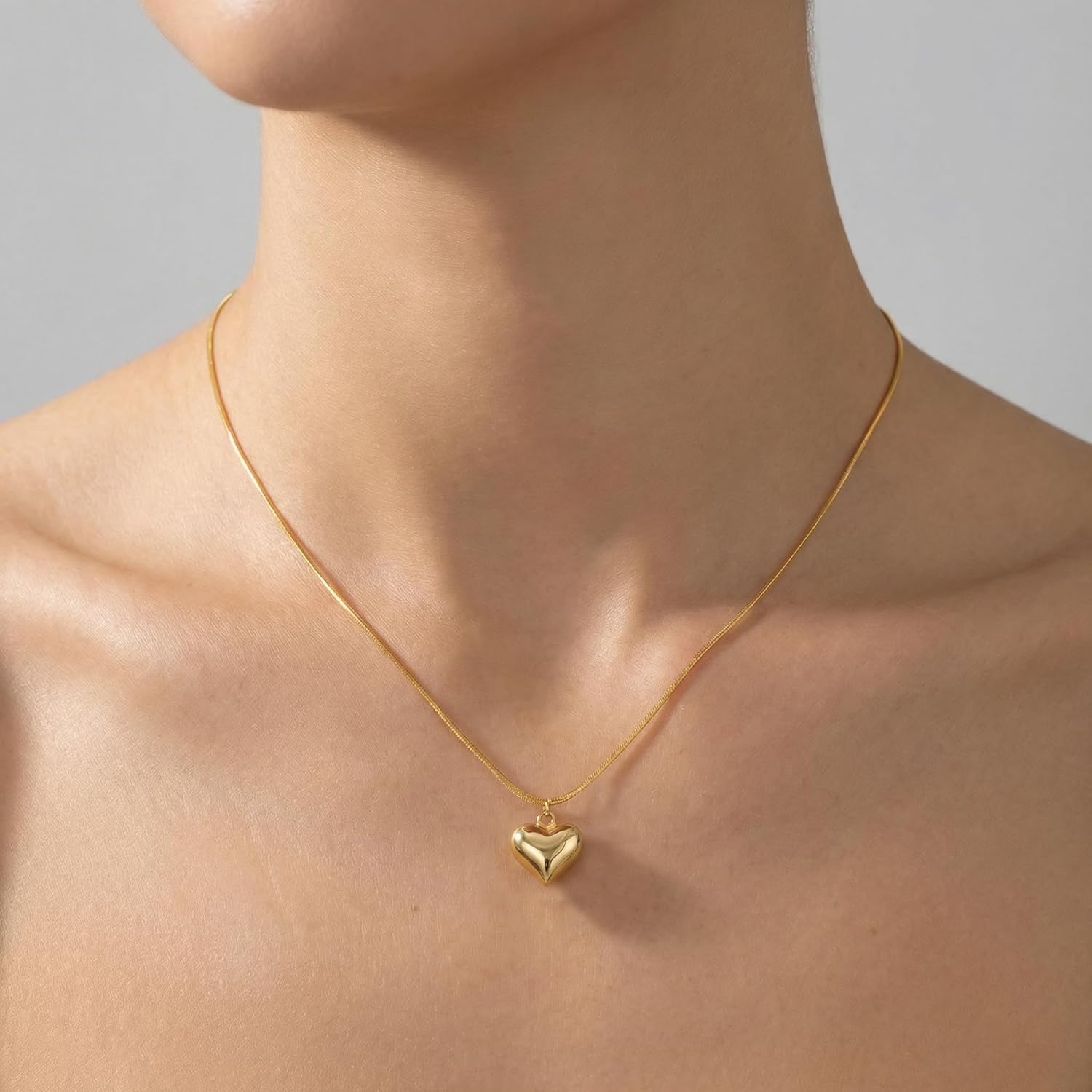 SLUYNZ 925 Sterling Silver Love Heart Choker Necklace for Women Teens Chunky Love Heart Necklace Pendant Mother's Day Necklace - Image 4