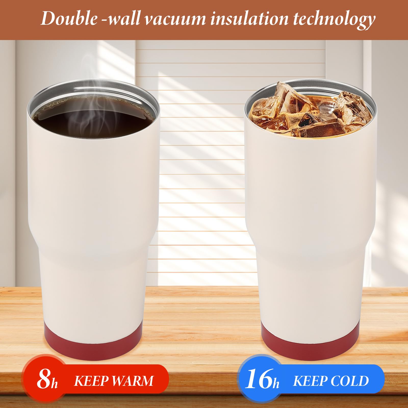 KATIMI Tazza Termica Grazie Di Tutto Con Sottobicchiere - Acciaio Inox Doppio Strato, Base Antiscivolo, Regalo Di Ringraziamento/Addio - 3