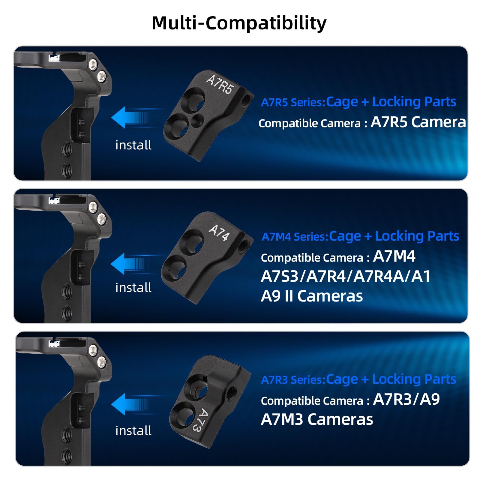 Amazon | Leftfoto アップグレードメタルカメラフルケージ Sony Alpha