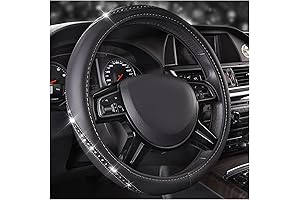 CAR PASS Women's Crystal Steering Wheel Cover: The Epitome of Glamour and Comfort