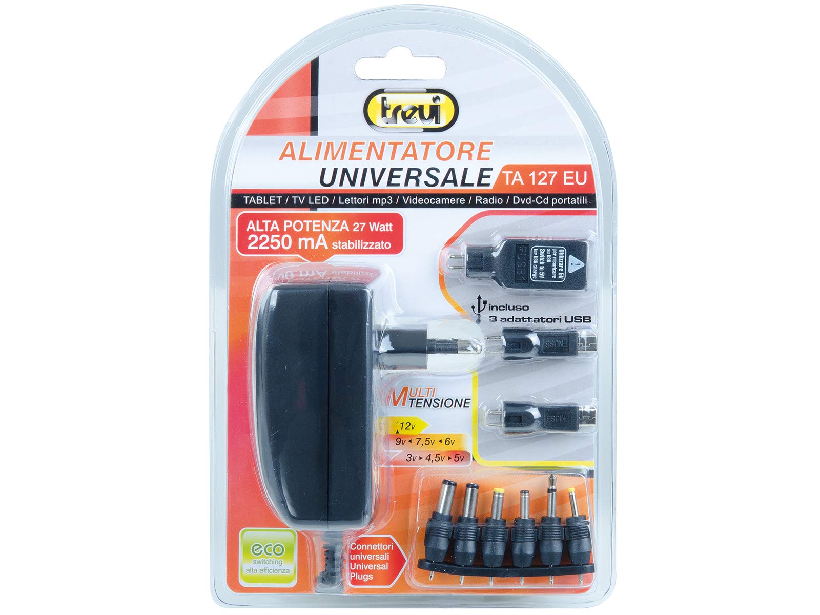 Alimentatore TC Electronic POWERPLUG 9 - Universale Con Adattatori Per Tutto Il Mondo