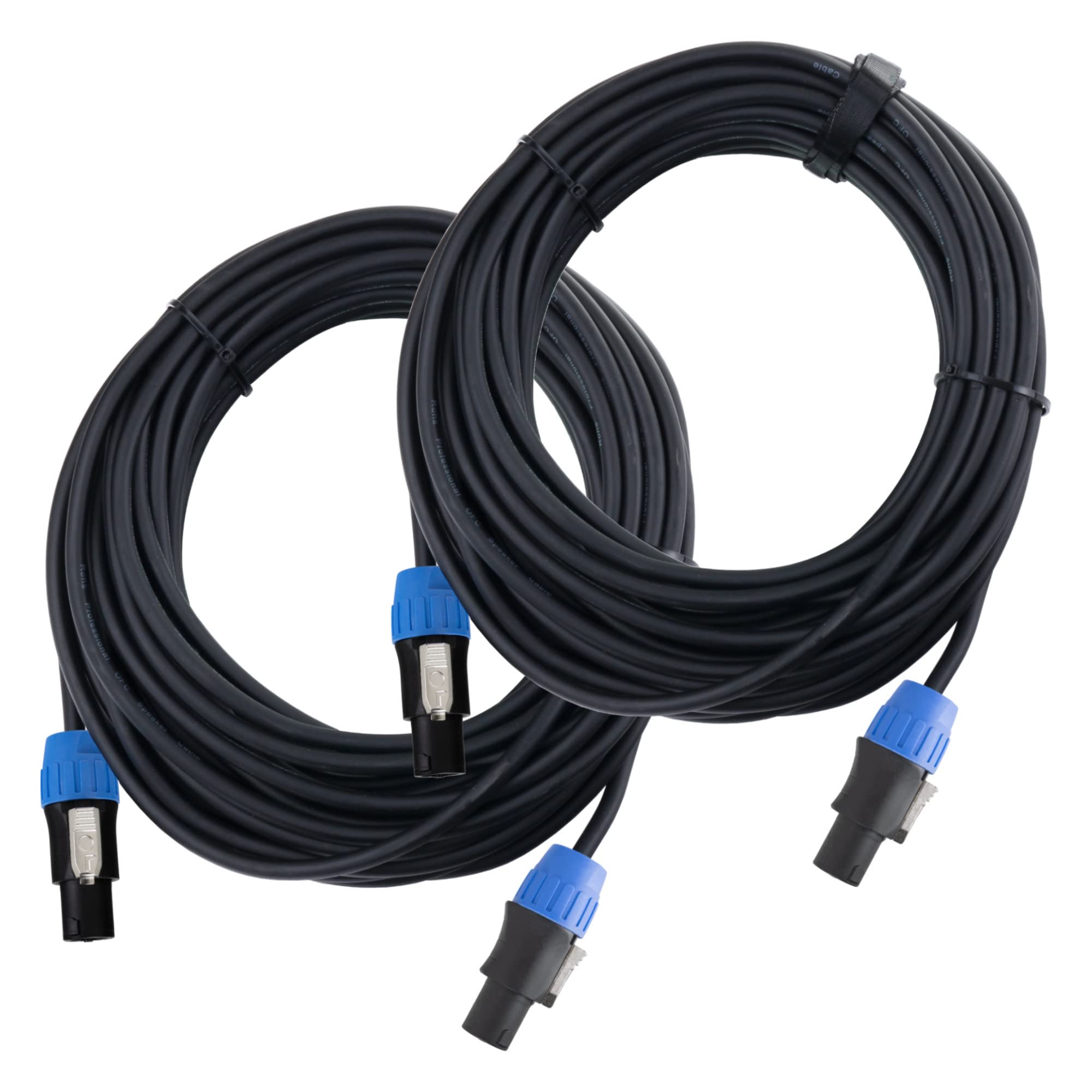 Pronomic pro-line BOXSP1-10 Cavo per Altoparlanti 2x 1,5 mm² - 1 Coppia di Cavi Professionali per Casse DJ & PA - Lunghezza: 10 m - Connettore: 2 Poli Compatibile Speakon - Morsetto a Chiave - Nero