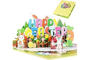 Lovely 3D Easter Pop Up Card with Envelopes for Kids and Daughter