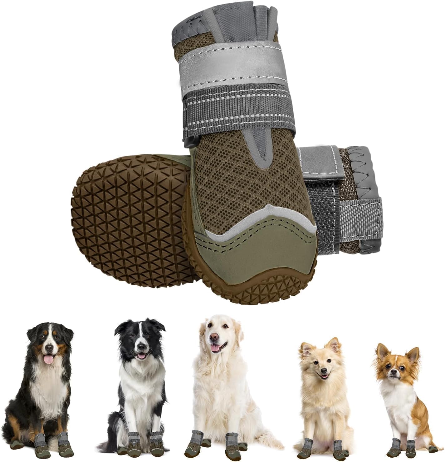 Eyein Dog Boots Paw Protector, Breathable Dog Boots for Injured Paws, 2pcs