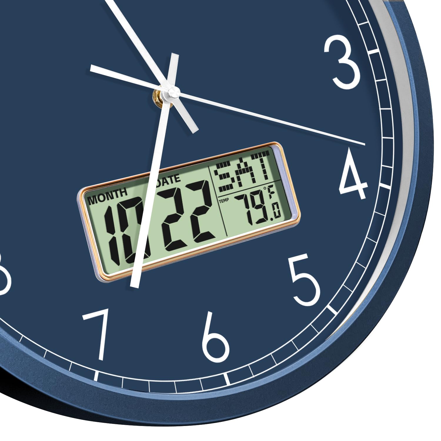 Atomic Analog Wall Clock, WWVB SelfSetting Battery Operated 14" Large