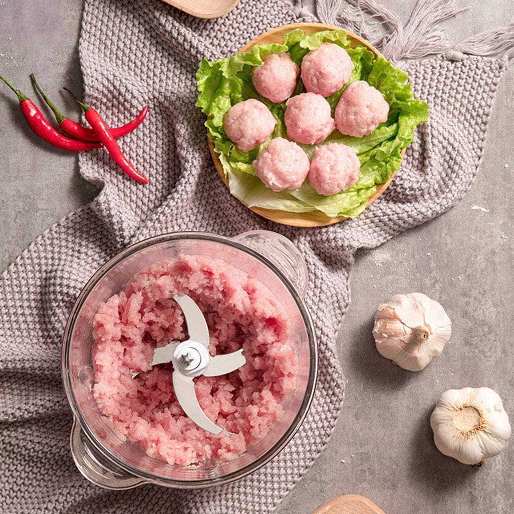 Electric Food Chopper,Meat Grinder,Mini,Glass Bowl for, Vegetables