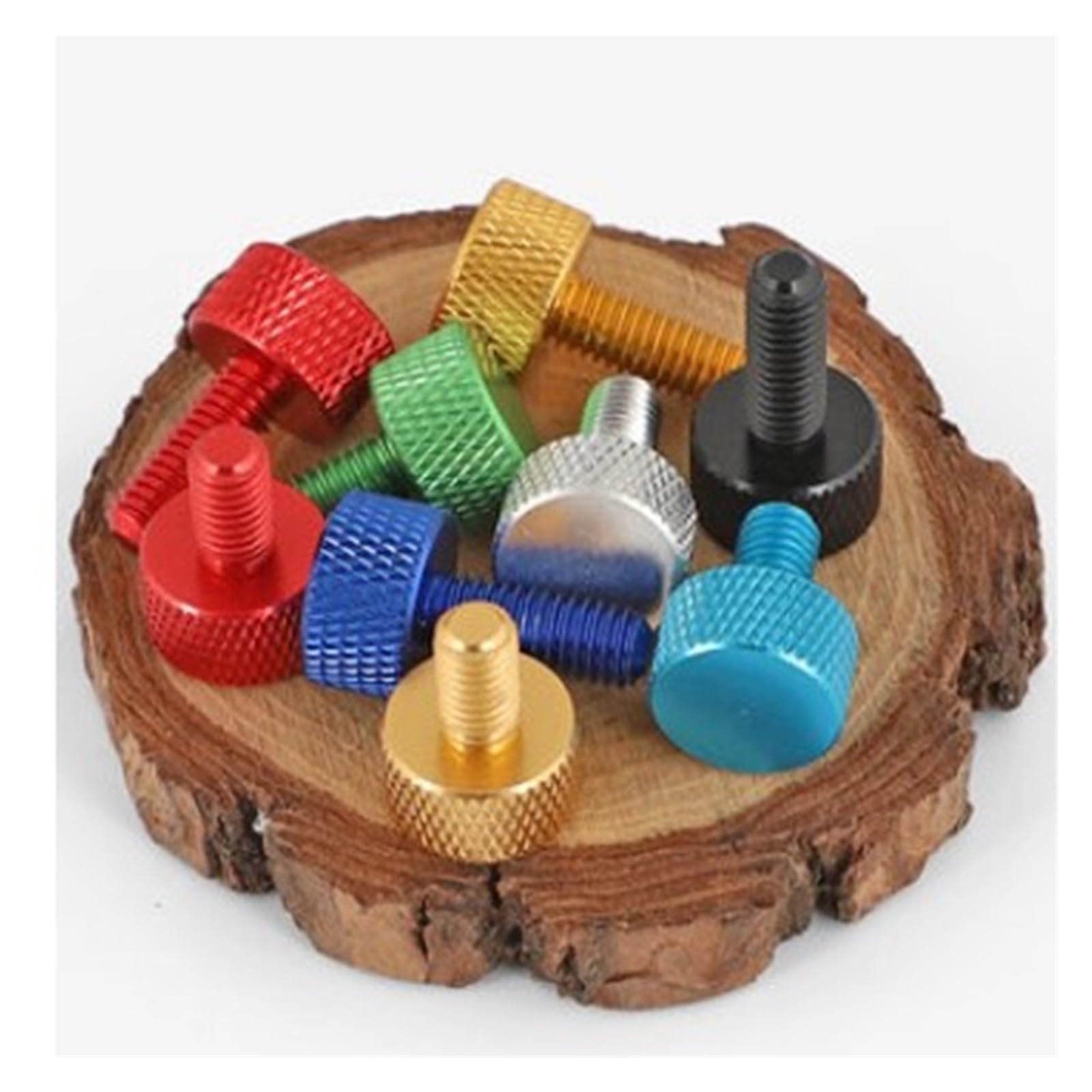 LYVQZPWLRvite a Forma di Ali, 5 Pezzi/Lotto M3 M4 M5 M6*6/8/10/12/16/20 Vite a Testa zigrinata in Alluminio anodizzato colorato Vite for Case del Computer Vite da stringere a Mano(Schwarz,M5X10)