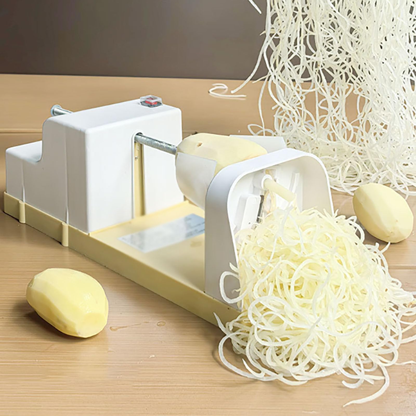 Trituratore elettrico per patate, grattugia da cucina, 2 lame da 1,5 mm/2,5 mm, 3 secondi, patate da 45,4 kg, preparazione rapida per cuochi casalinghi