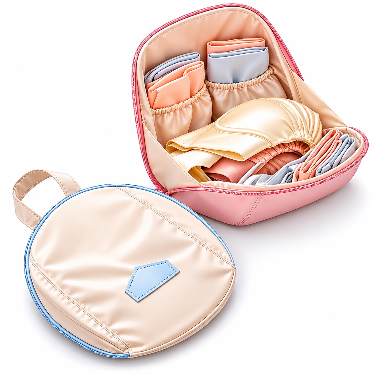 Bra Organiser Travel Bag | Multi-Compartment Lingerie Storage Pouch with Zipper | Portable Underwear Packing Bag for Women (1 Psc_Multicolor)-image-47