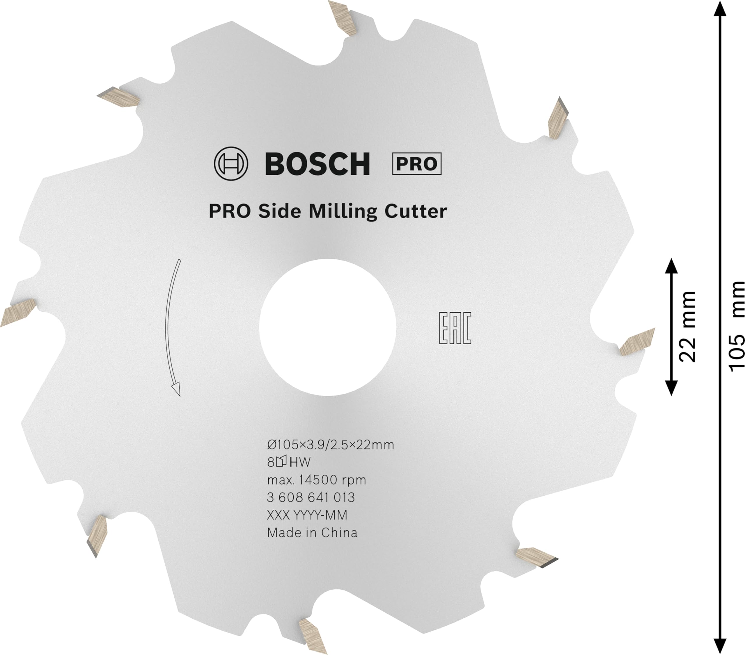 Bosch 3608641013 Fraise circulaire pour fraiseuse à lamelles GFF 22A Professional 105 mm