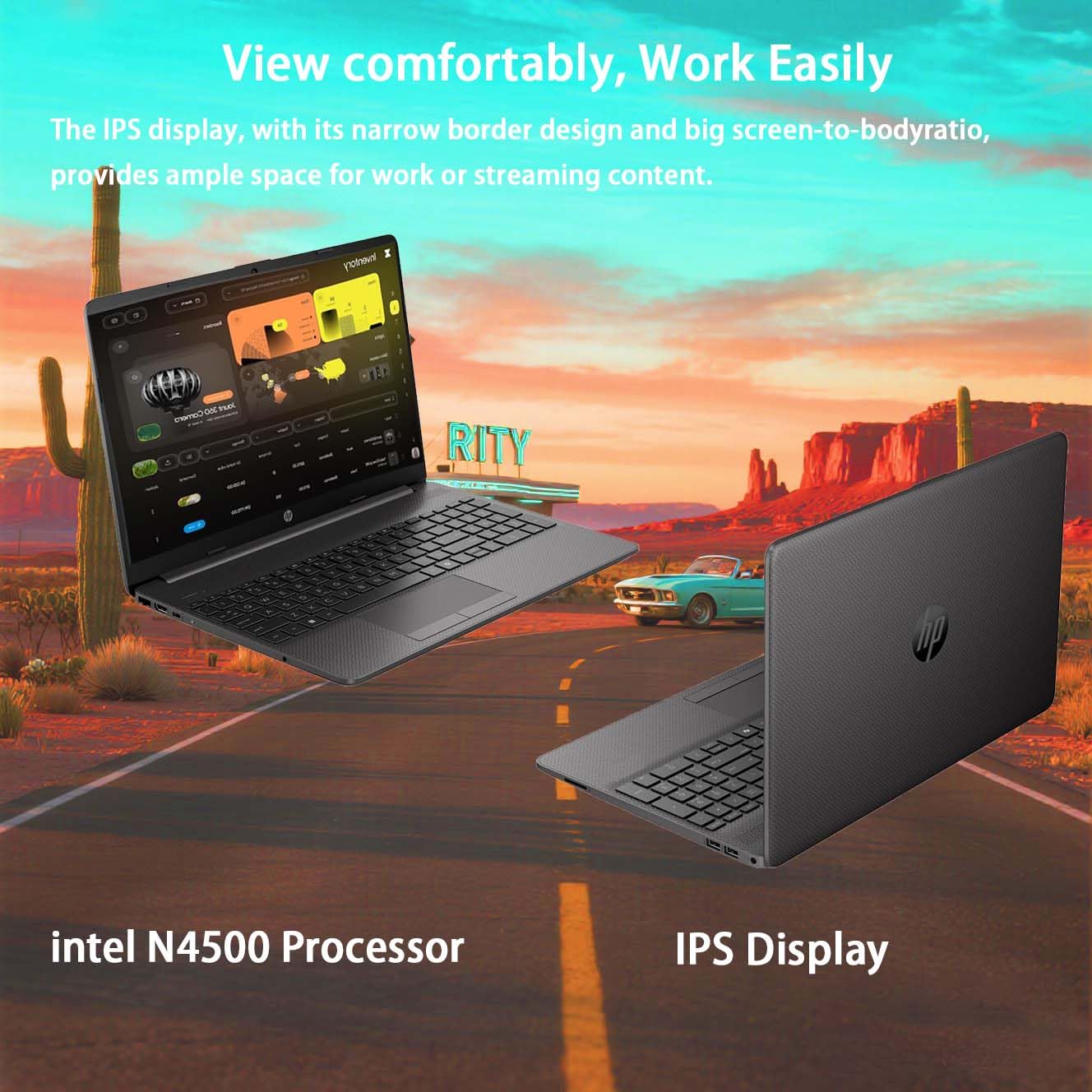 HP Laptop Computer 15.6 for Business Home and Student, Windows 11 Pro, Thin and Lightweight Notebook, IPS, Intel Dual Core, up to 2.80 GHz, 32GB RAM, 2TB SSD, Wi-Fi6, Webam, with Hub