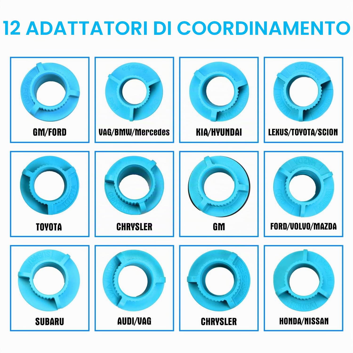 Set di 15 imbuti per olio | Set di imbuti per olio motore a prova di perdite per auto con 14 adattatori per un facile riempimento, funzionamento con una sola mano
