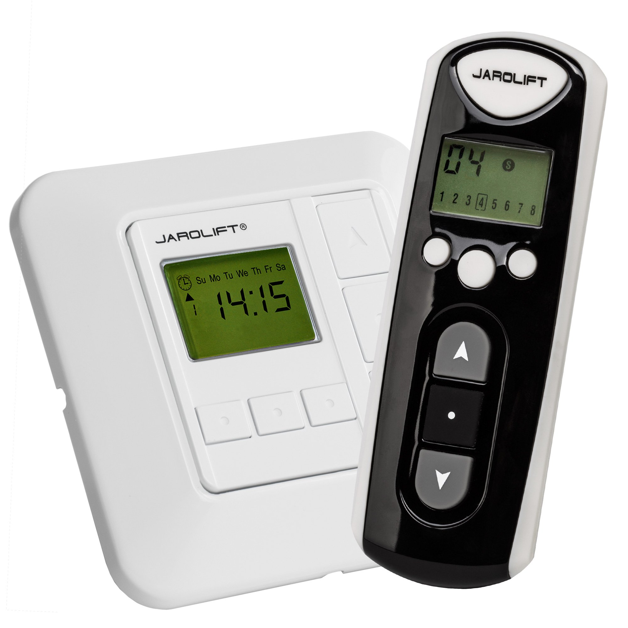 Jarolift TDRRT-01W Sevenlogic Comfort - Módulo de reloj con temporizador para motores de persianas (incluye mando a distancia TDRC 08)