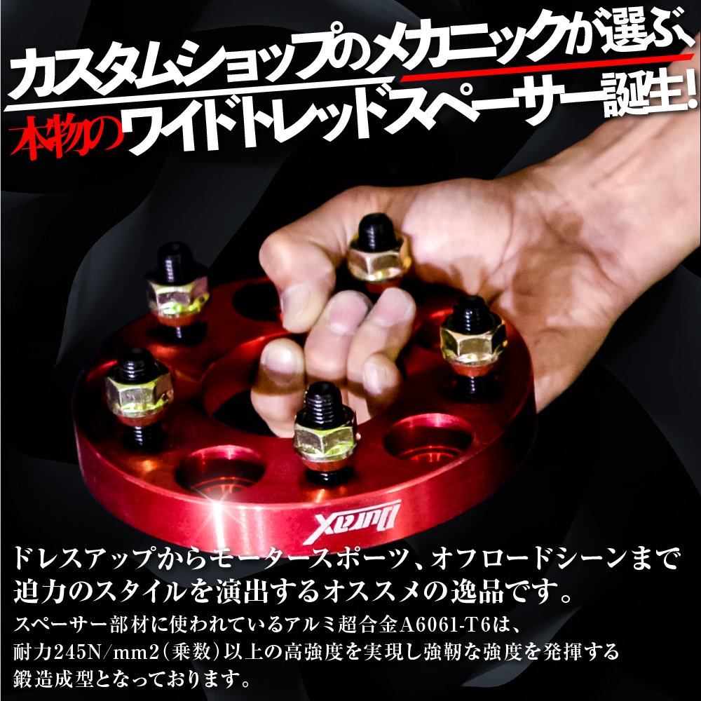 Amazon | SEIKOH ワイドトレッドスペーサー 2枚組 20mm レッド PCD