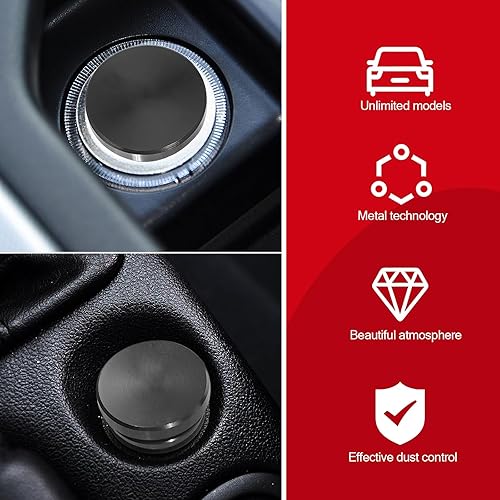 Miniatura 4 de Yumfugu Pack-1 Cubierta para encendedor de cigarrillos de automóvil, tapa a prueba de polvo, cubierta universal para encendedor de cigarrillos, para
