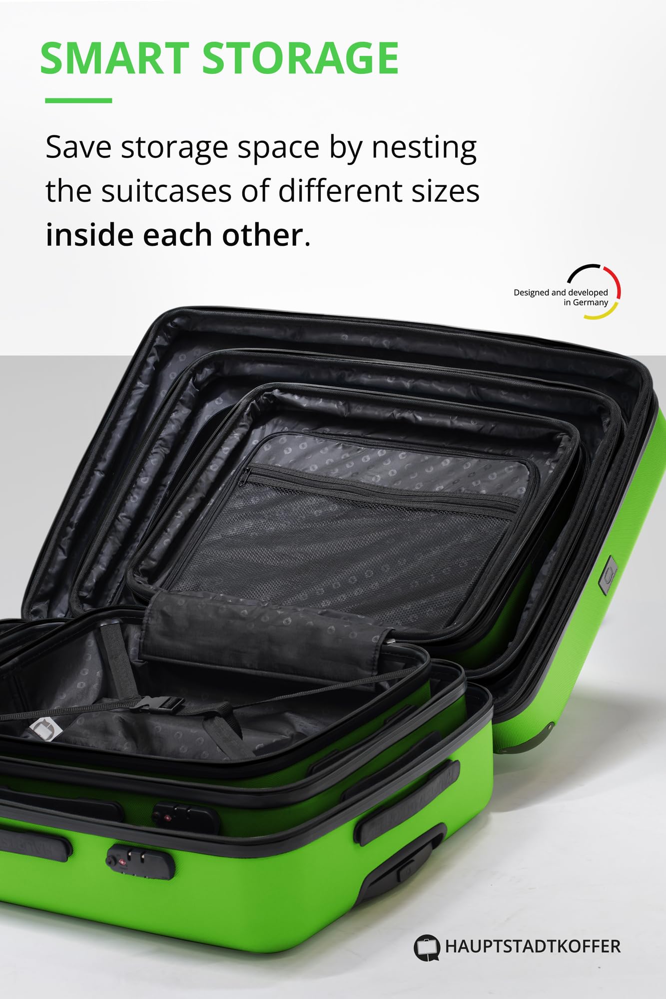 HAUPTSTADTKOFFER - Spree - Maleta rígida, Trolley expandible, Equipaje de Viaje, 4 Ruedas Dobles, TSA, 65 cm, 74 litros, Champán — view 85