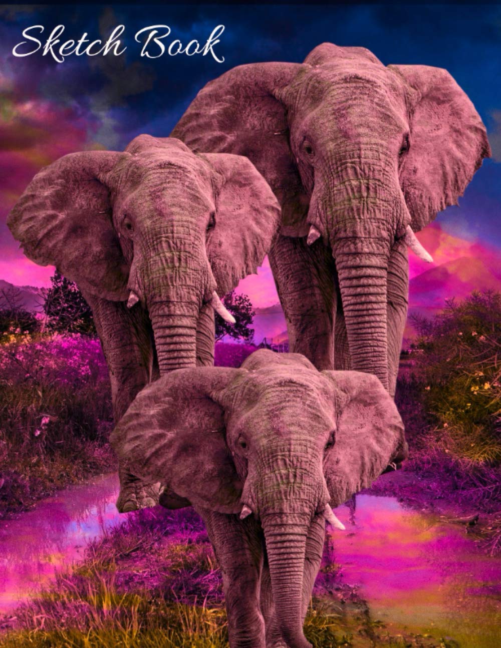 Sketch Book: Beautiful Elephant Sketchbook for Drawing, Painting, Doodling and Sketching