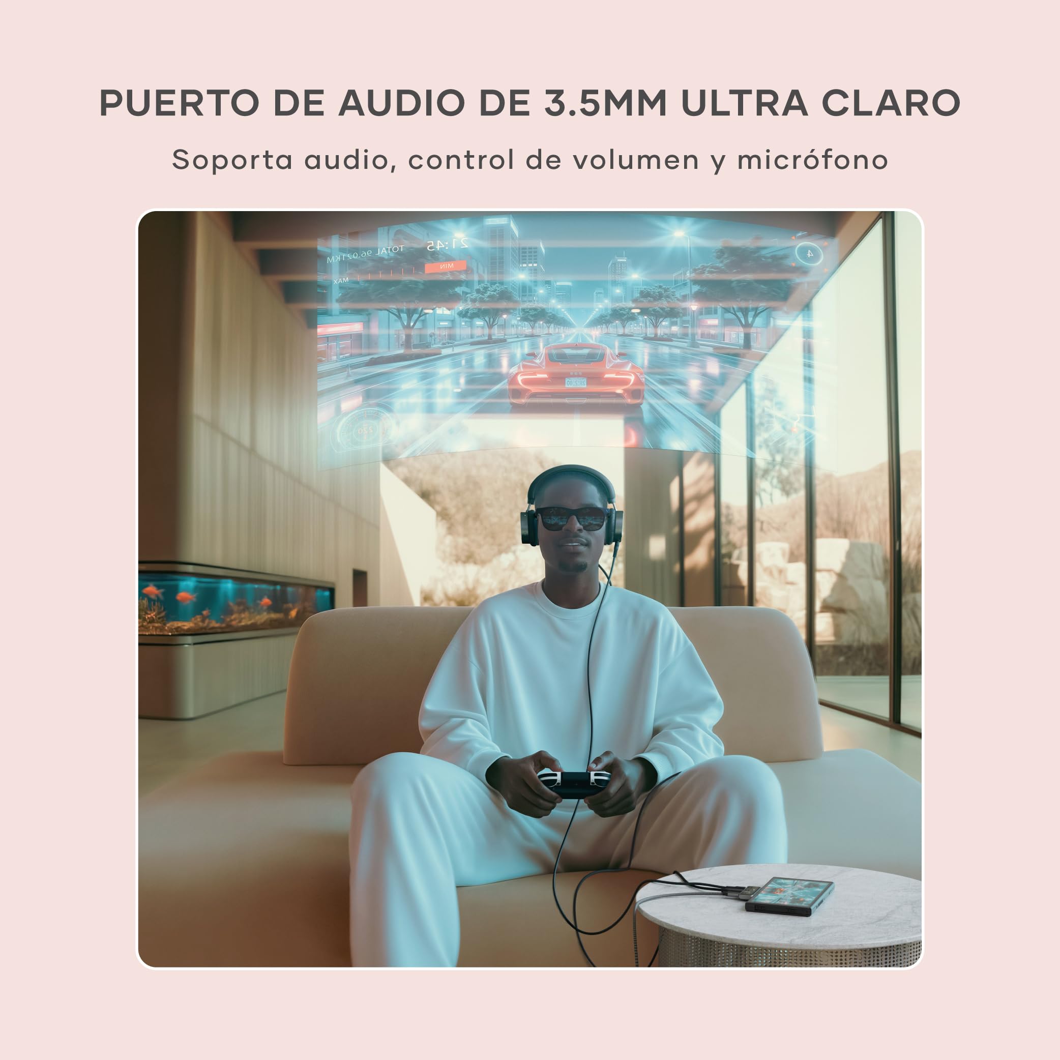 SATECHI Mobile Hub USB C 3 en 1 con Jack de Audio, HDMI, 100W, 10Gbps | Jack de audio 3,5 mm, vídeo a 4K@60Hz, adaptador portátil para iPhone, iPad, Nintendo Switch y más