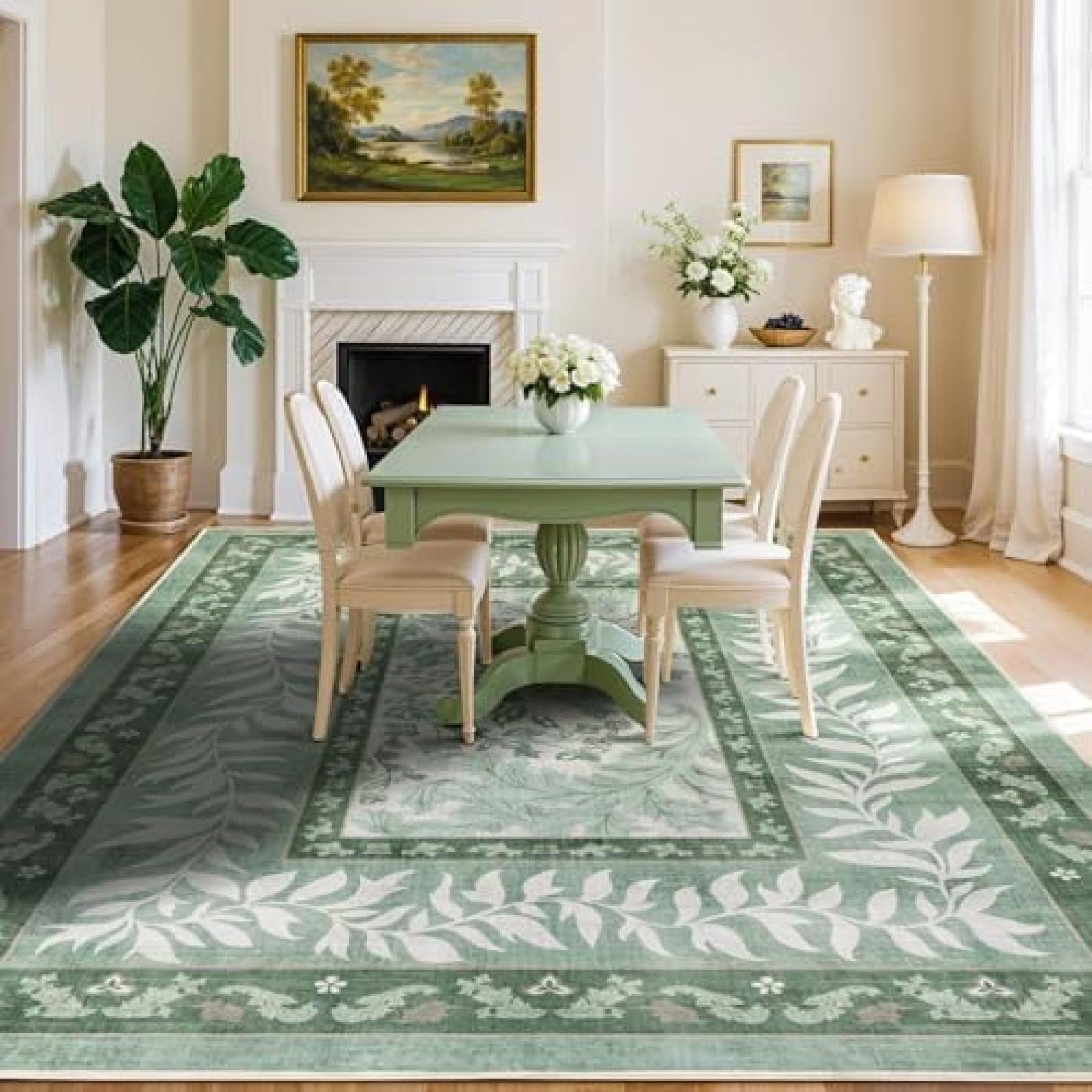 Tapis d'intérieur antidérapant et doux pour salle à manger et salon
