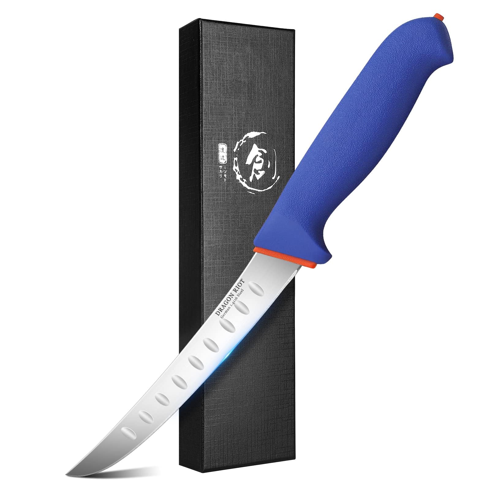 DRAGON RIOT Ausbeinmesser profi, 6 Zoll Fleischmesser Flexibel Metzgermesser, Grillmesser scharf Fleisch, Outdoor-Messer für Küche Chef Grill
