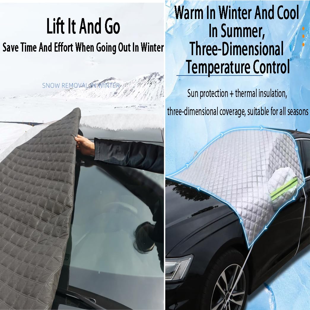 SORAD Inverno Telo Parabrezza Antighiaccio per Bentley Flying Spur, Copertura Parabrezza Auto Mezza Copertura Coperture Pieghevoli del Parabrezza