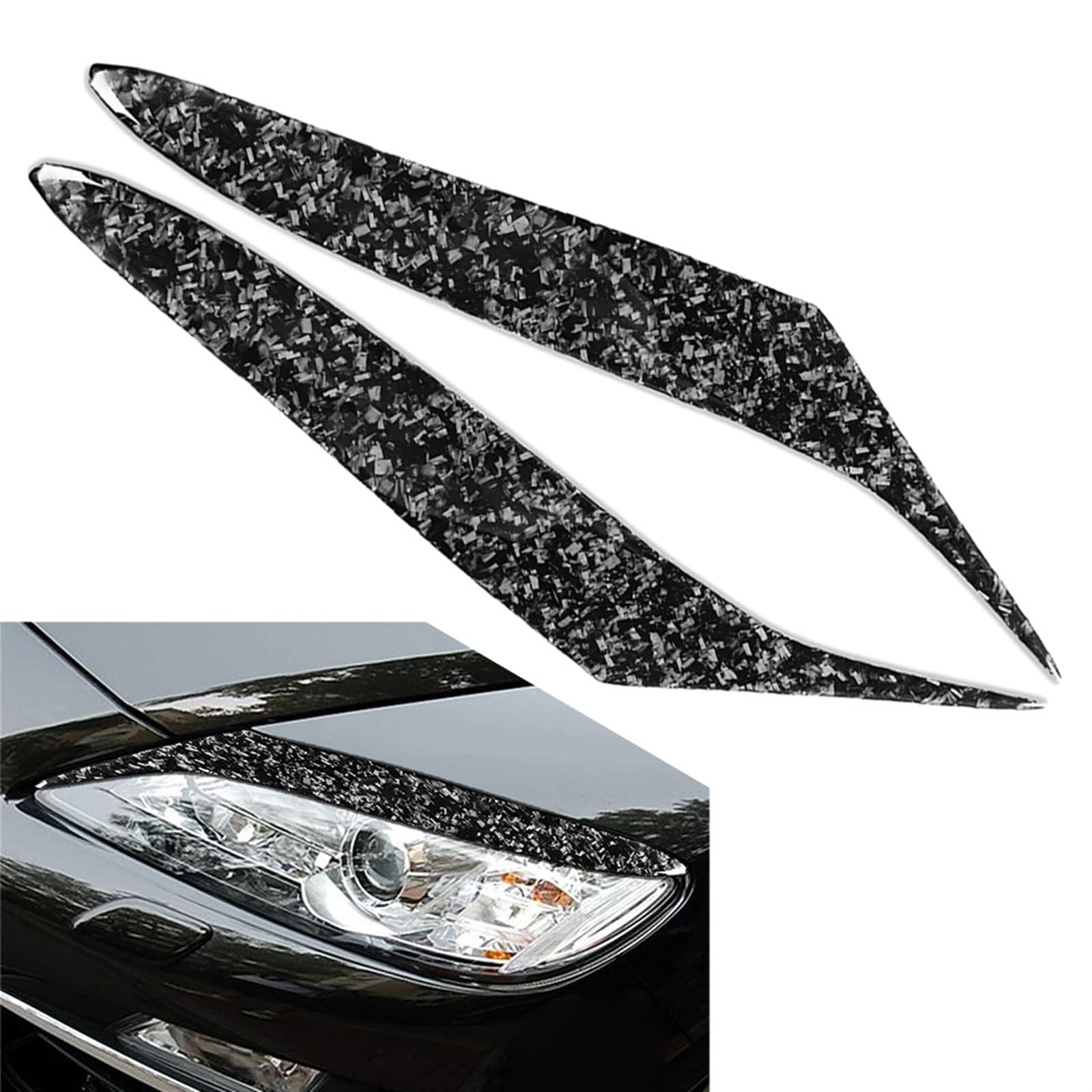 Para reflektorów samochodowych, brwi, osłona powieki, wykończenie, elementy dekoracyjne zewnętrzne pasujące do Mazdy, RX-8 RX8 Coupe 2004 2005 2006 2007 2008