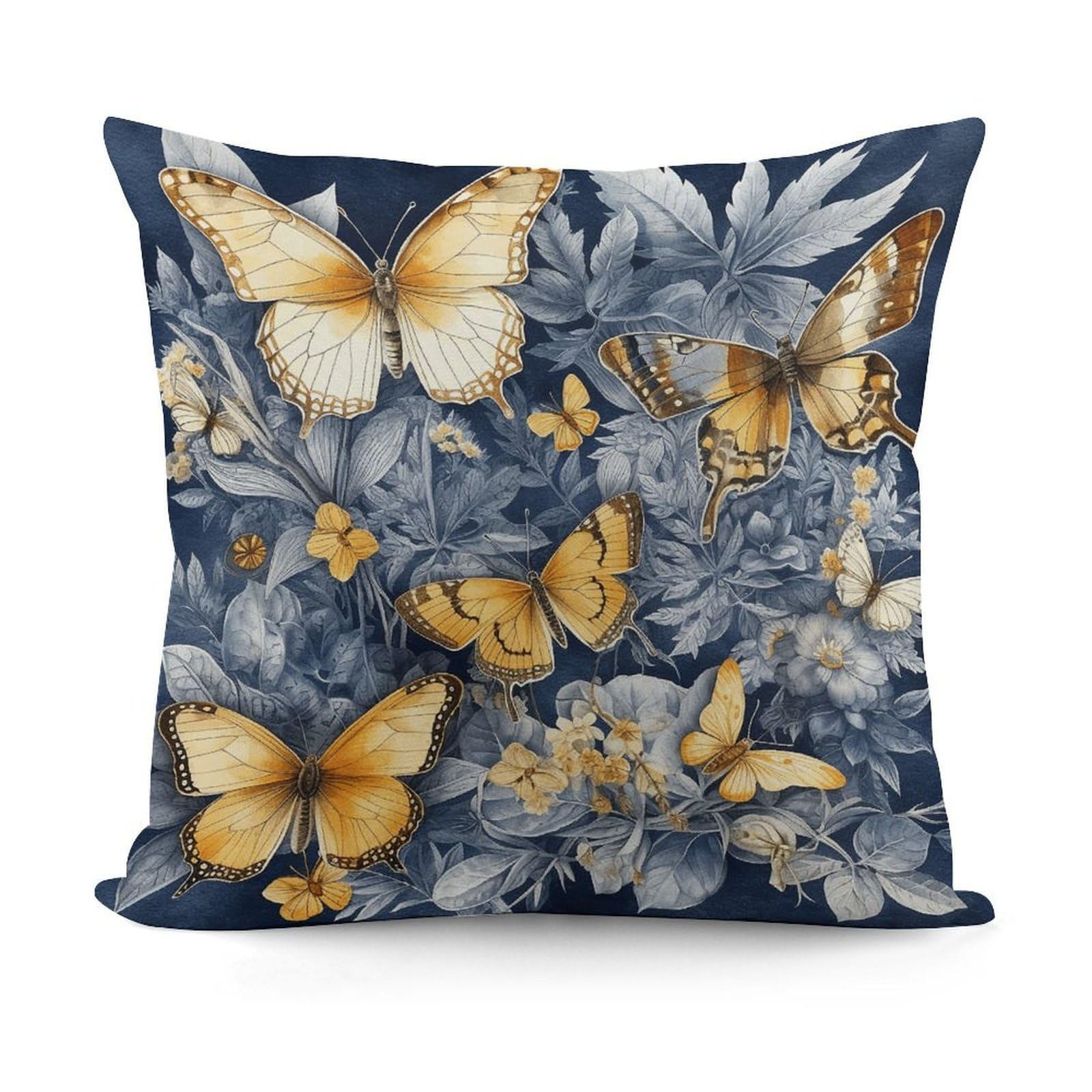 Adfgyerh Style Several Species Of Butterflies Decorative Pillow Covers, Throw Pillow Covers Soft For All Seasons, Pillowcases For Couch Living Room Sofa Bedroom 18X18 Inch