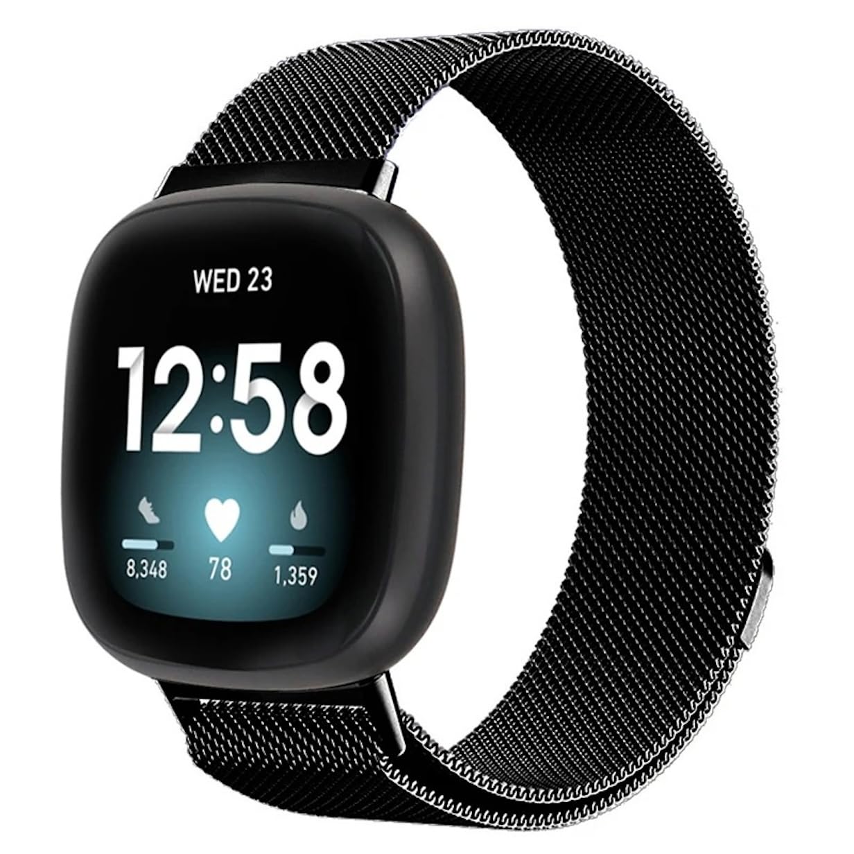YODI Watch Bands Compatible with Fitbit Sense 2/Fitbit Versa 4 Watch Strap Fitbit Sense/Fitbit Versa 3, Stainless Steel Metal Replacement Mesh Strap Band For Versa 3, for Men & women (Black) (B0CNY7L395) Amazon Price History, Amazon Price Tracker