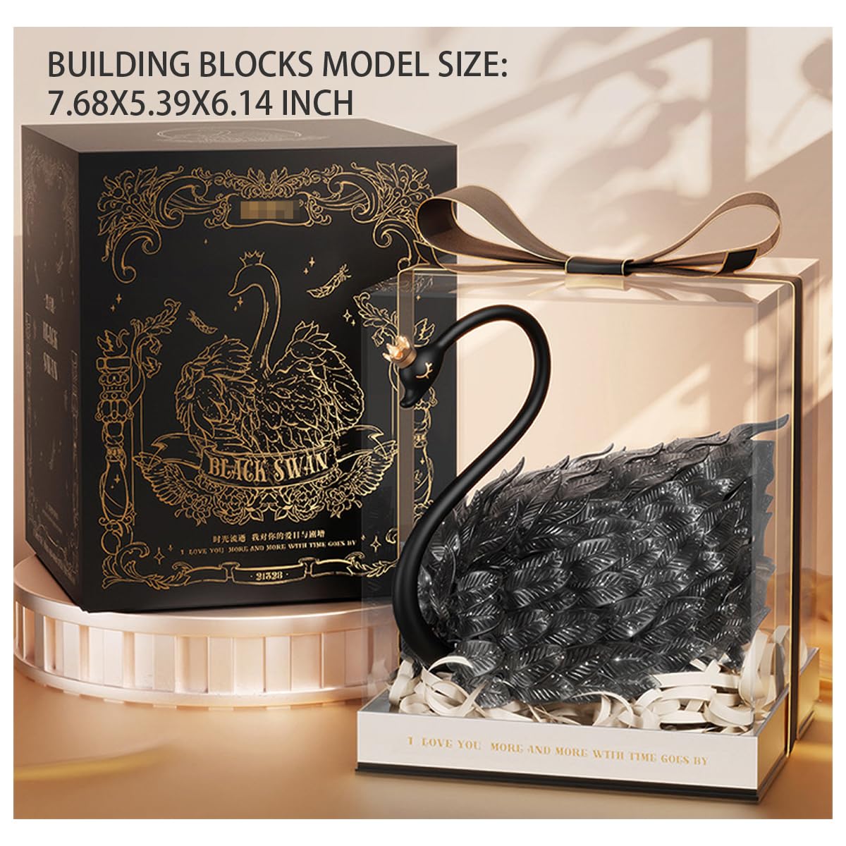 Bloques de construcción Swan, 590 Piezas Juguete de Montaje del Cisne Negro, Juguetes educativos para niñas, Decoración de Escritorio, Regalo de San Valentín