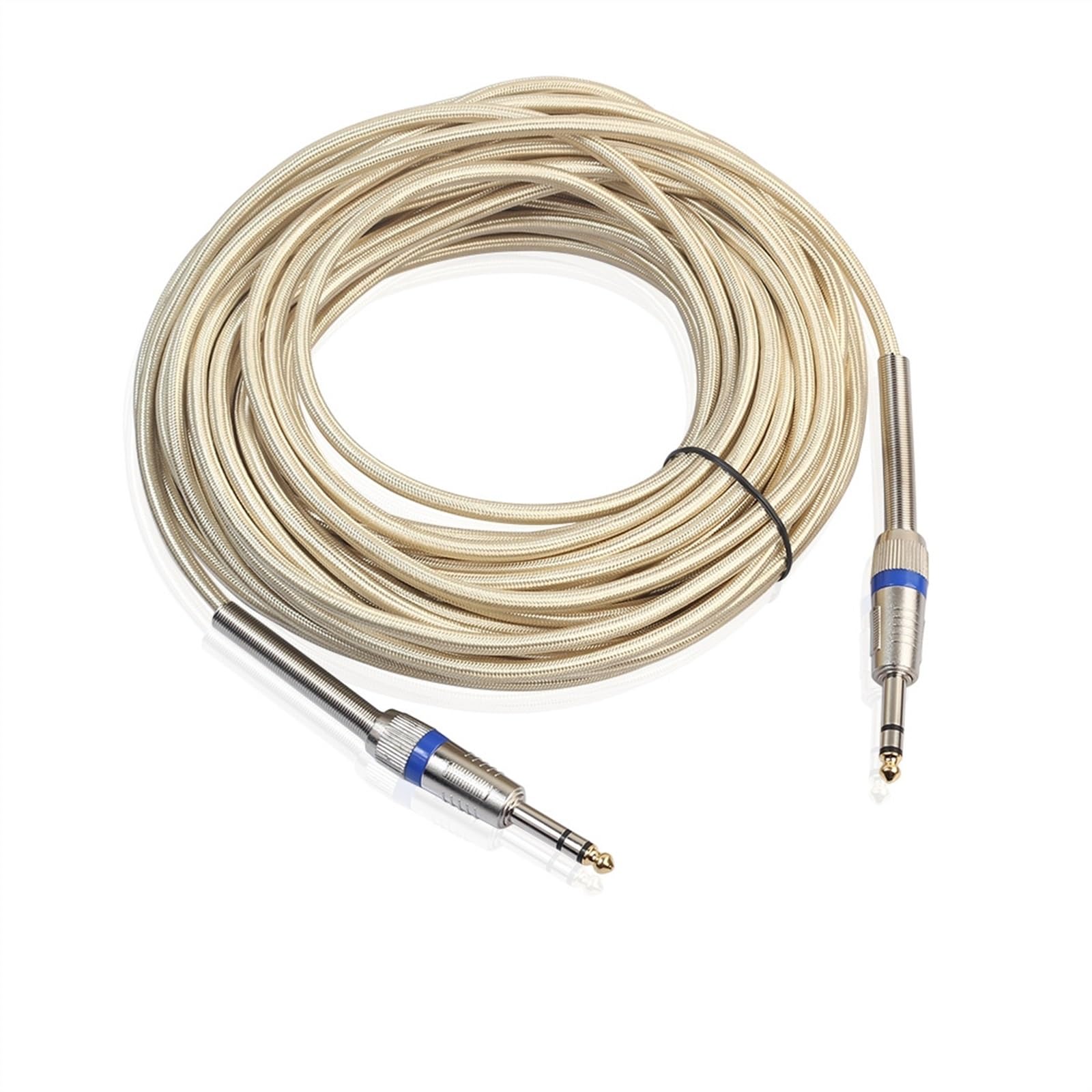 kabel audio instrumentu muzycznego 6.3 Stereo Męski Do Męskiego Mikrofonu Gitarowego Elektrycznego Złoty(15m)