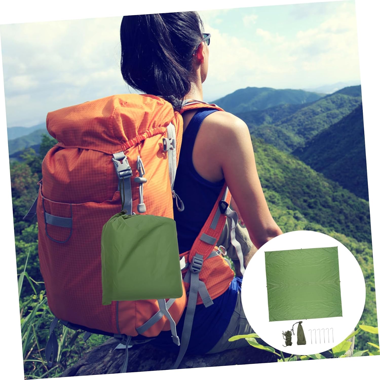 ibasenice 1set Outdoor Uv Beach Shade Tent Lightweight Multi-Function Tarp for Camping Hiking and Picnics Suitable for People