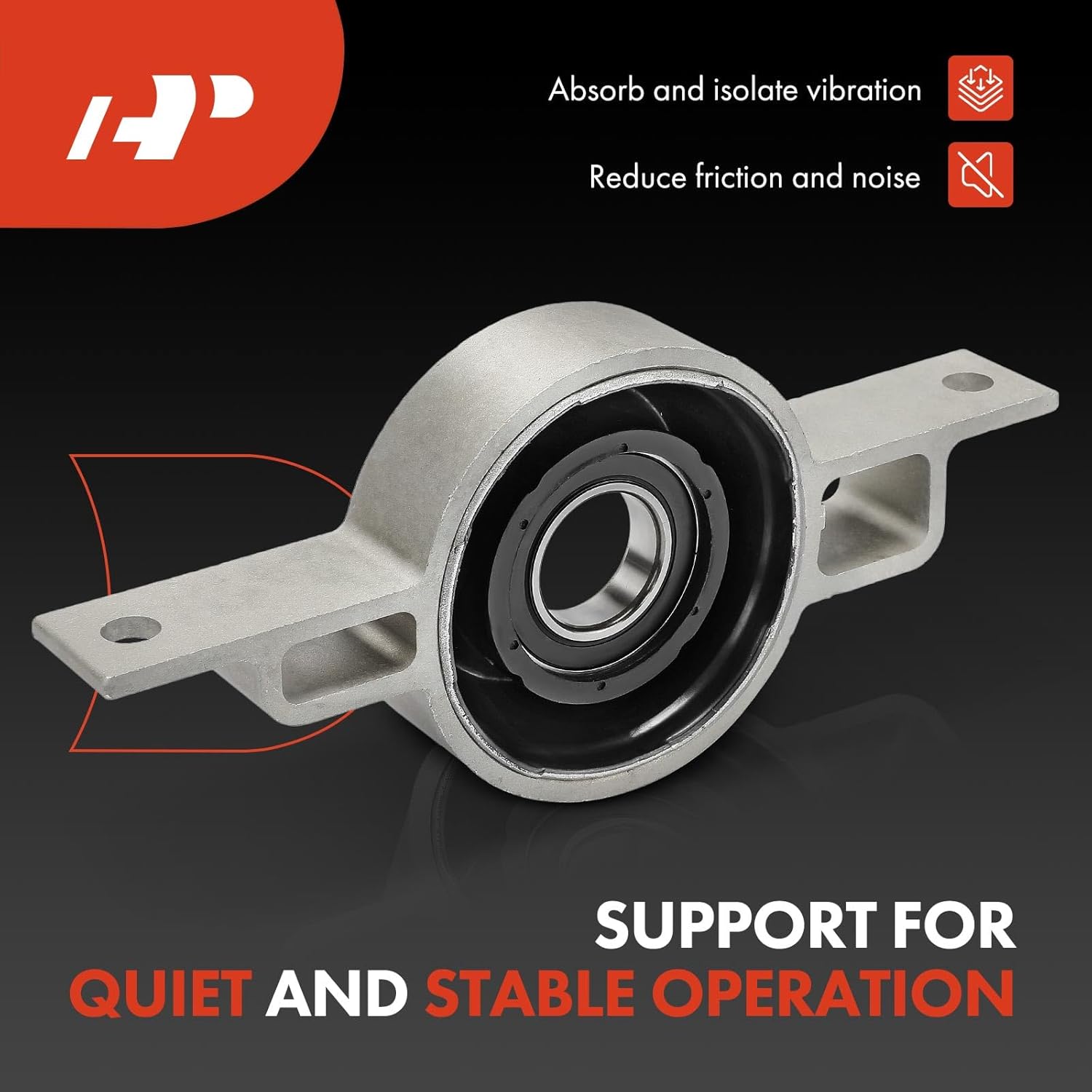 A-Premium Rear Drive Shaft Center Support Bearing Compatible with Ford Edge 2015-2016 2.7L, Edge 2015-2018 2.0L & Lincoln MKX 2016, AWD, Replace# F2G34K145CC, F2G34K145CB, Driveshaft Carrier Bearing