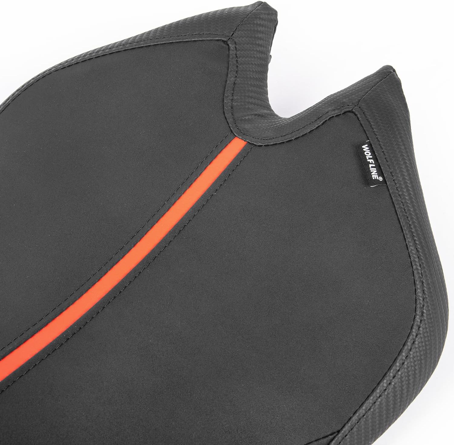 Motorcycle Leather Front Driver Saddle Seat Cushion Pad Set fit for RSV4 RSV 4 2021 2022 2023 2024 Pressure Relief Soft Rider Pillion, Black with Red Stripe