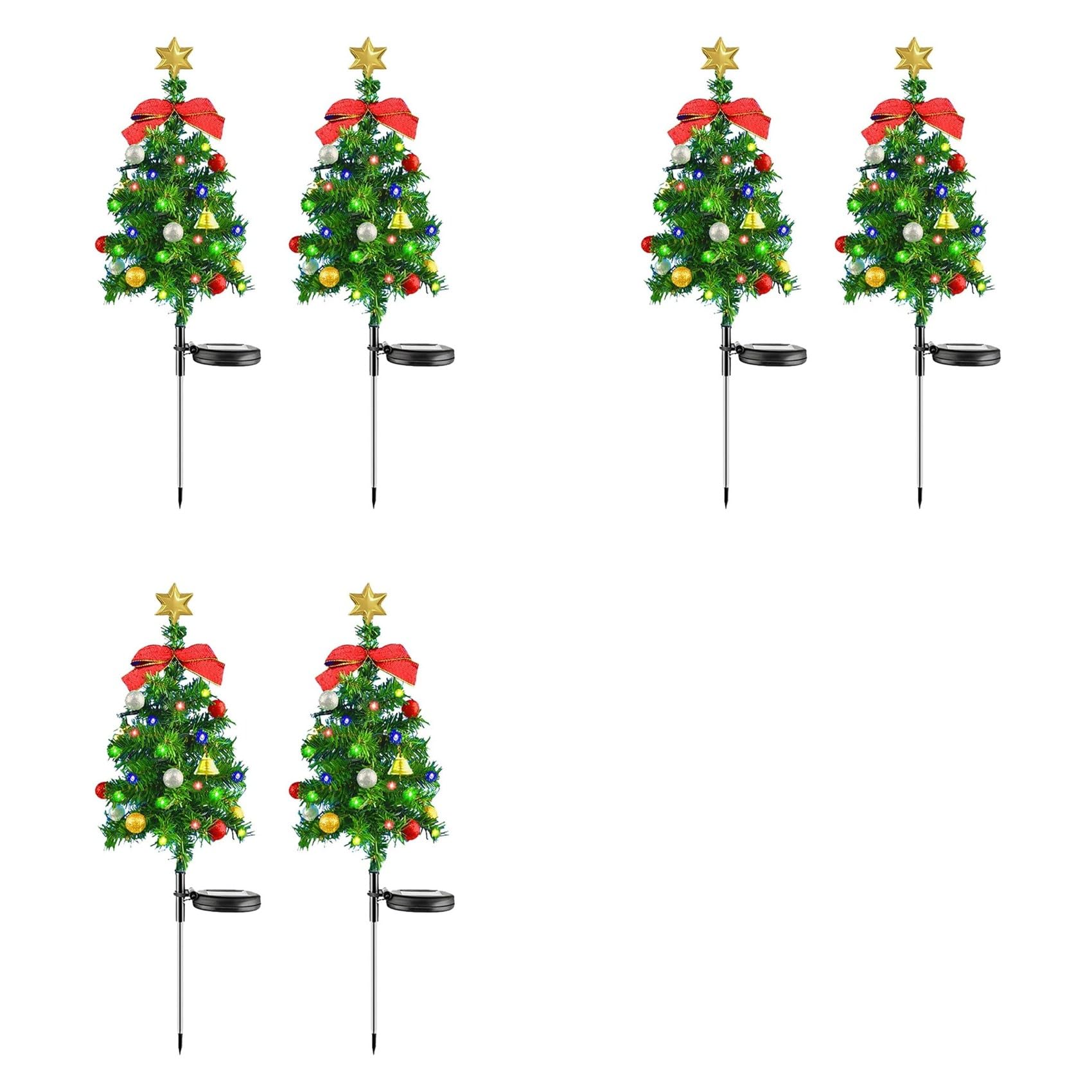 Décorations de Noël solaires pour extérieur, illuminez vos allées et jardins en lot de 6