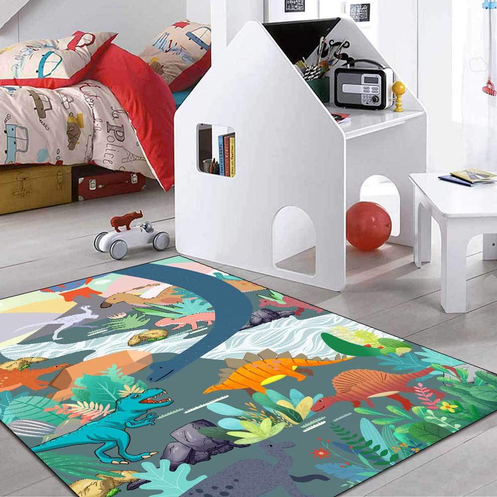 Tapis de Chambre d'enfant Marelle Fusée Spatiale de Dessin animé Mignon, Chambre, Salle de Jeux, Jeux familiaux.-60x180cm