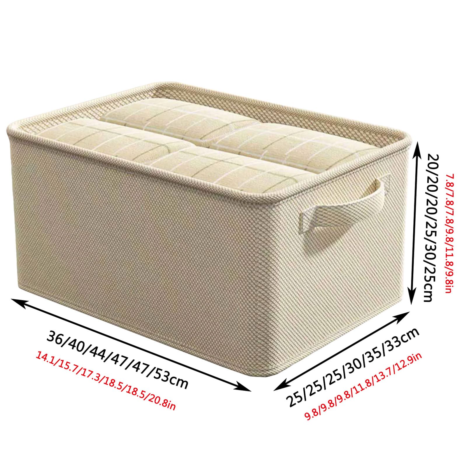 Aufbewahrungsbox aus Stoff mit Deckel, faltbarer Schrank- und Schubladen-Organizer für Kleidung, Hosen und Pullover, ideal für Zuhause und Wohnheim