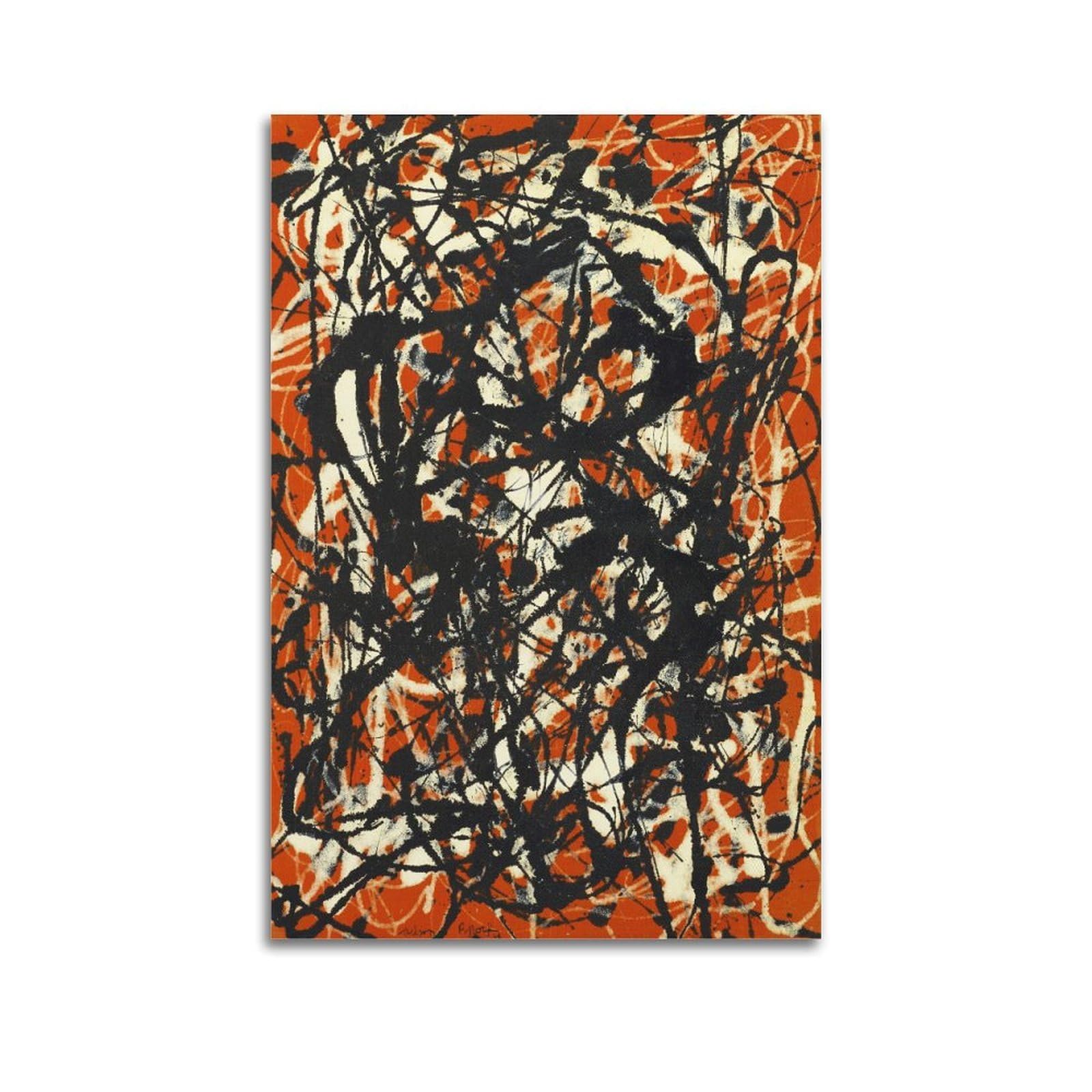 KANGZENG Jackson Pollock Painter Works (Free Form) Art Posters Wall Art Canvas Living Room Bedroom Decor Artworks 24x36inch(60x90cm)