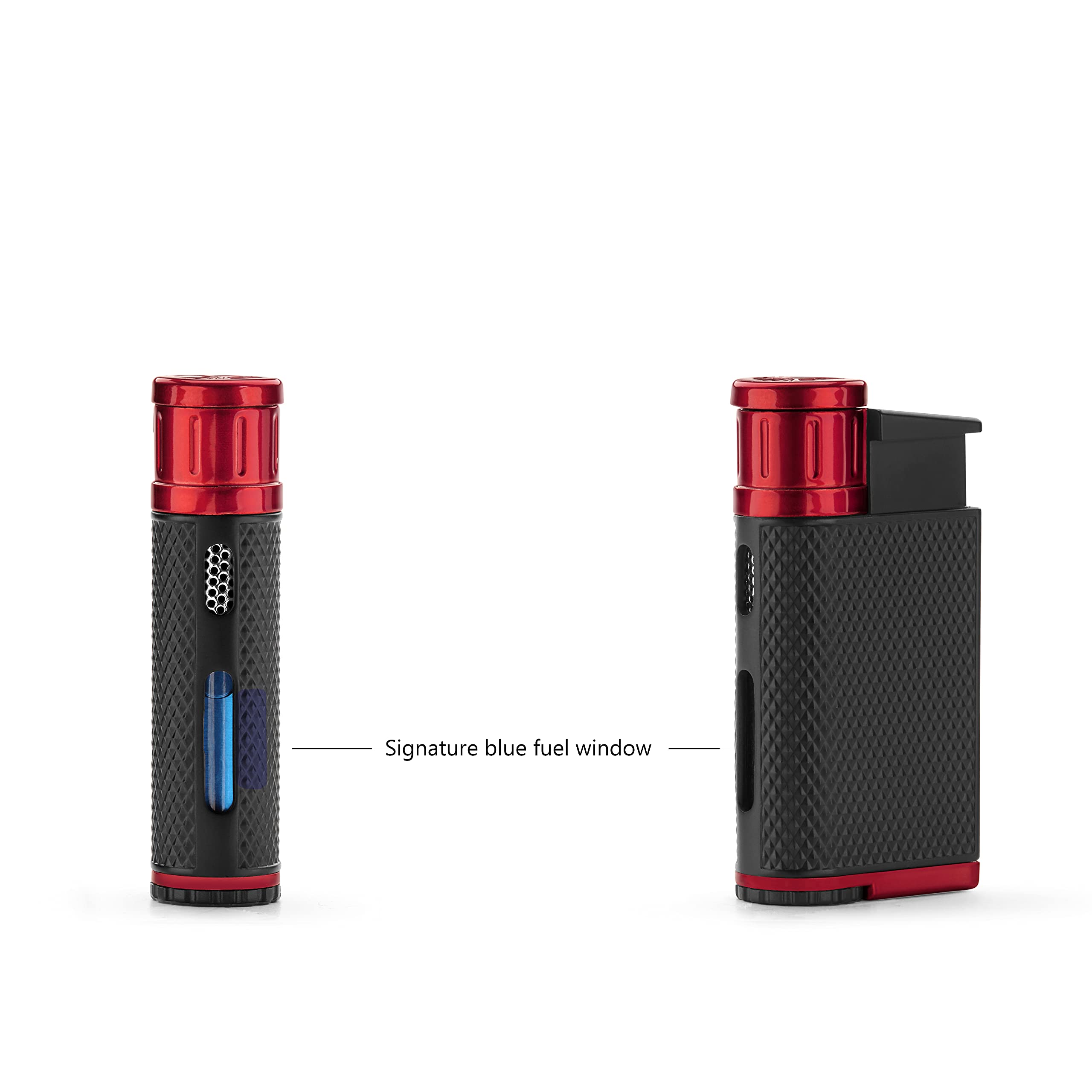 Mechero-Encendedor Colibri-Evo-en metal -llama Jet a prueba de viento, para cigarrillos y puros. Recargable. Funciona con gas butano (no incluido). Se envía en estuche de regalo. Dos años de garantía.