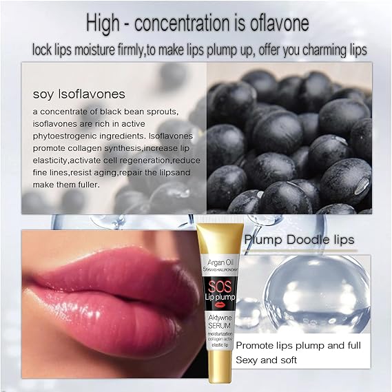 Lip Plumper, Instant Volumizing Lip Plumping Gloss, Hydrating Moisturizing Lip Oil Reduces Lip Lines for Fuller Lips, Increase Lip Elasticity, Reduce Fine Lines Lip Care Serum Essence Lips Enhancer