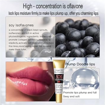Lip Plumper, Instant Volumizing Lip Plumping Gloss, Hydrating Moisturizing Lip Oil Reduces Lip Lines for Fuller Lips, Increase Lip Elasticity, Reduce Fine Lines Lip Care Serum Essence Lips Enhancer