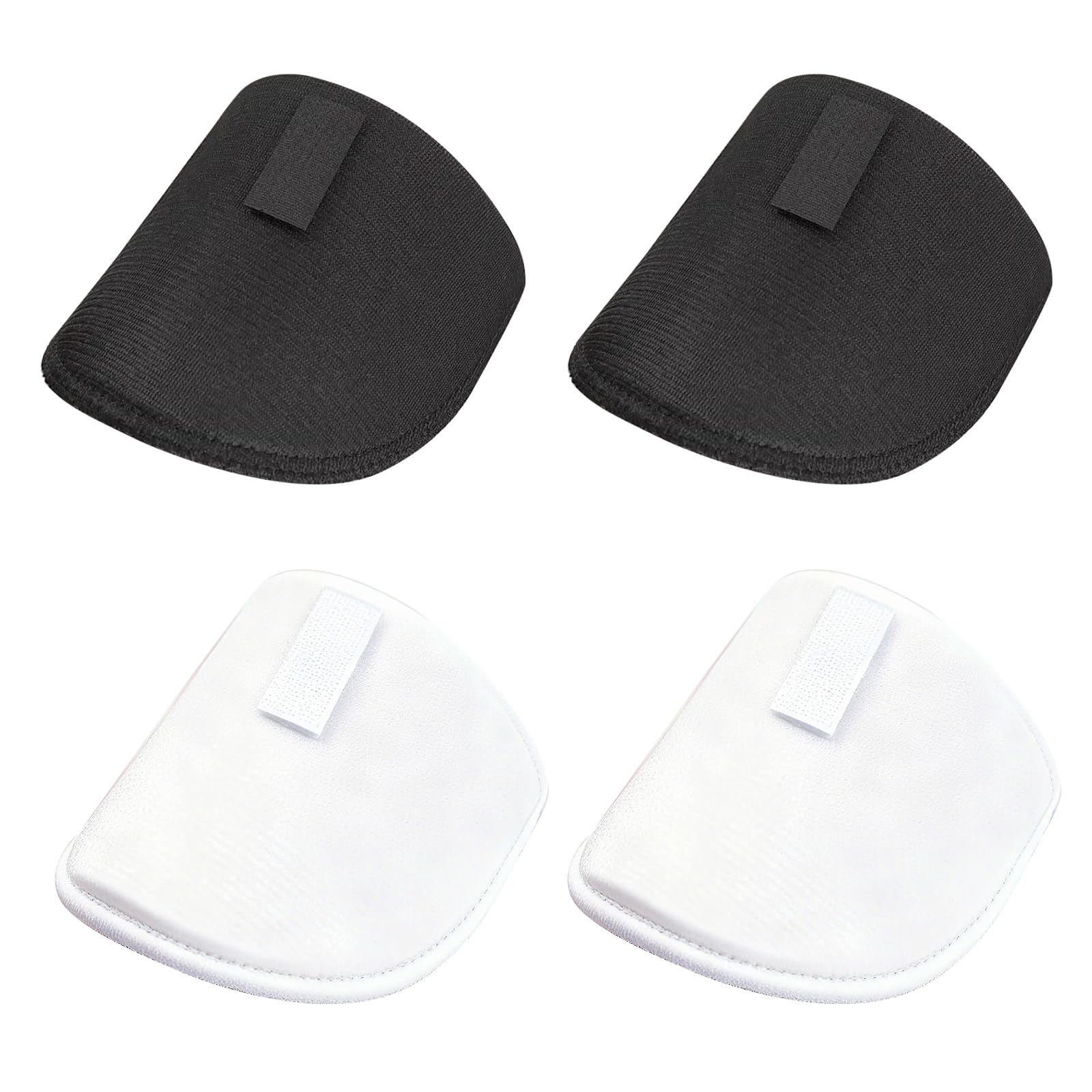 Sotbnna Unisex White Black Shoulder Pads, 2Pairs Shoulder Pads For Women Clothes, 1.5Cm Thick Non-Sew Detachable Foam Pads, Anti-Slip Breathable Sponge Enhancers For Blazer,Suit,Dress,Women & Men No-Sew & Sewing Shoulder Pad