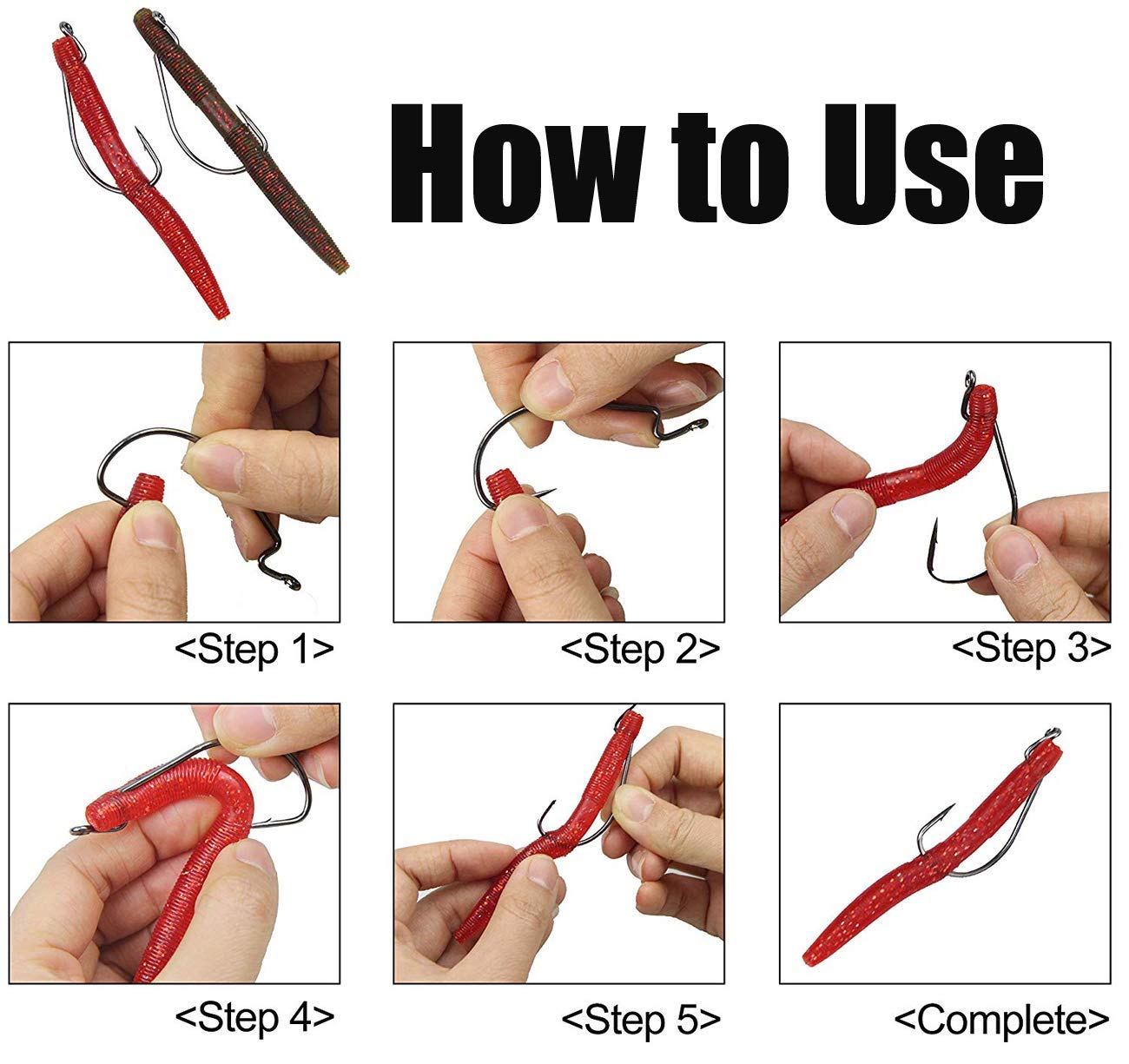 Lot De 200 Hameçons De Pêche En Acier Au Carbone Noir Avec Tige