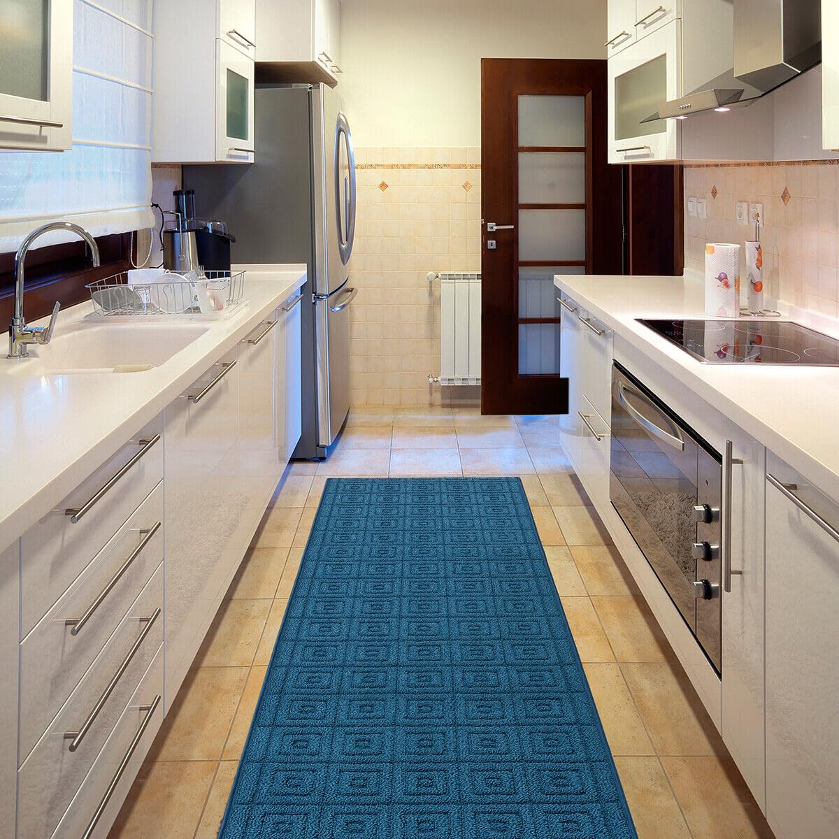 Tapis De Cuisine 3D Antidérapant Modèle EVITA - 50x80 Cm, Lavable, Absorbant, Design Italien Élégant - Pour Salle De Bain, Entrée, Chambre - 10