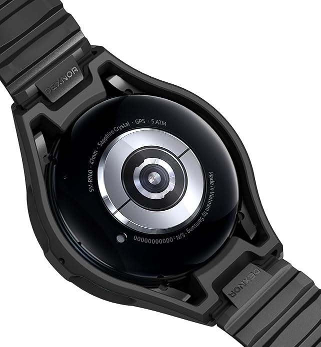 Dexnor for Samsung Galaxy Watch 6 Classic Band [47mm] [43mm], Galaxy Watch 6 Band [40mm] [44mm], [Raised Bezel & Snap-on] Rugged Shockproof Case for Galaxy Watch 6 / Watch 6 Classic (2023)