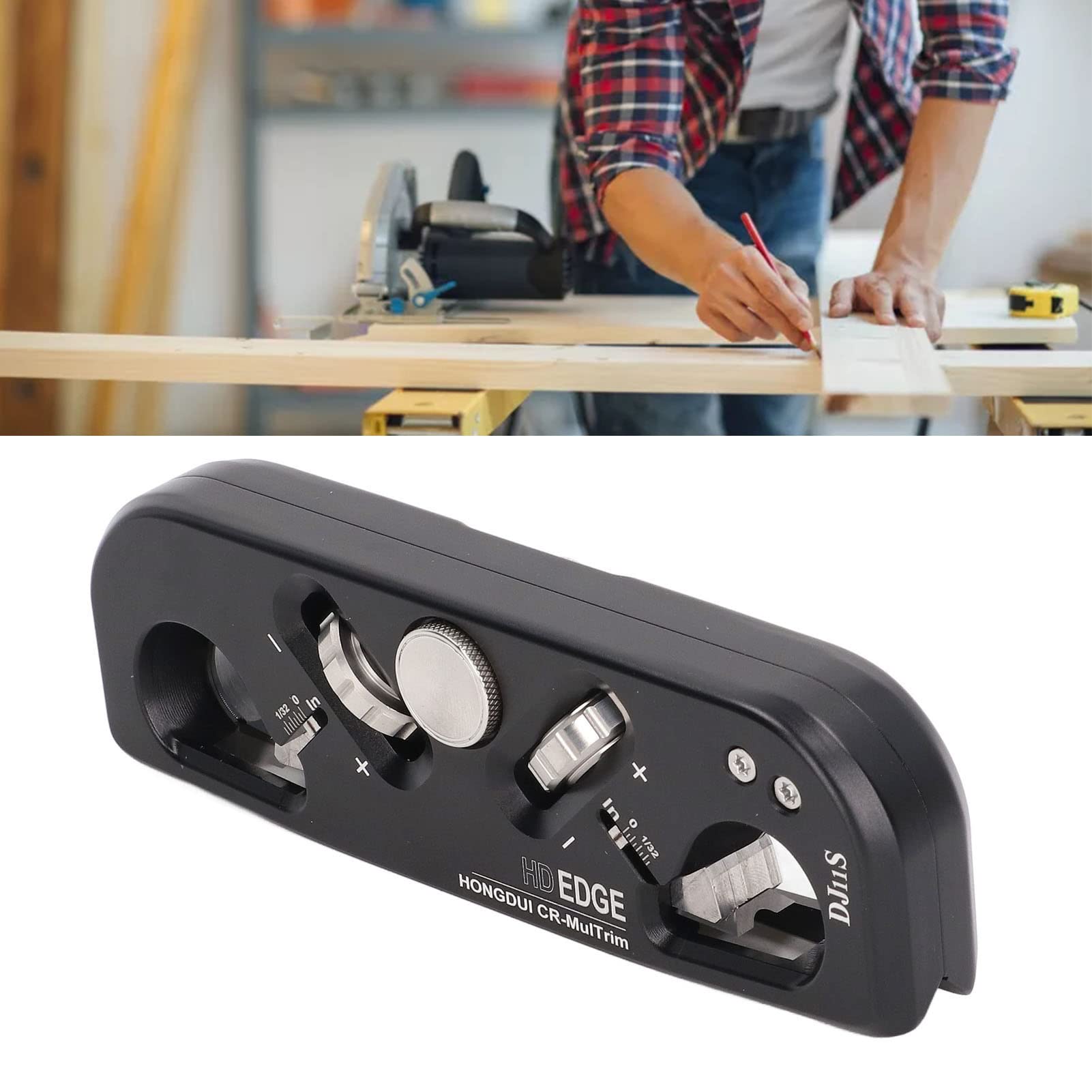 Smussatore per la Lavorazione del Legno Mini Pialla per la Lavorazione del Legno in Lega di Alluminio Pialla Manuale per a 45 Gradi per Smussatura, Rifilatura e Piallatura Ad Angolo R per