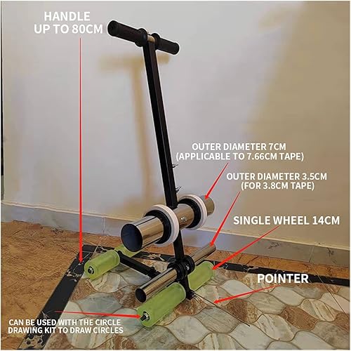 Miniatura 2 de Máquina de marcado de cinta Máquina adhesiva de cinta de empuje manual Cancha de baloncesto escolar Máquina de cinta de distrito comercial Marcado