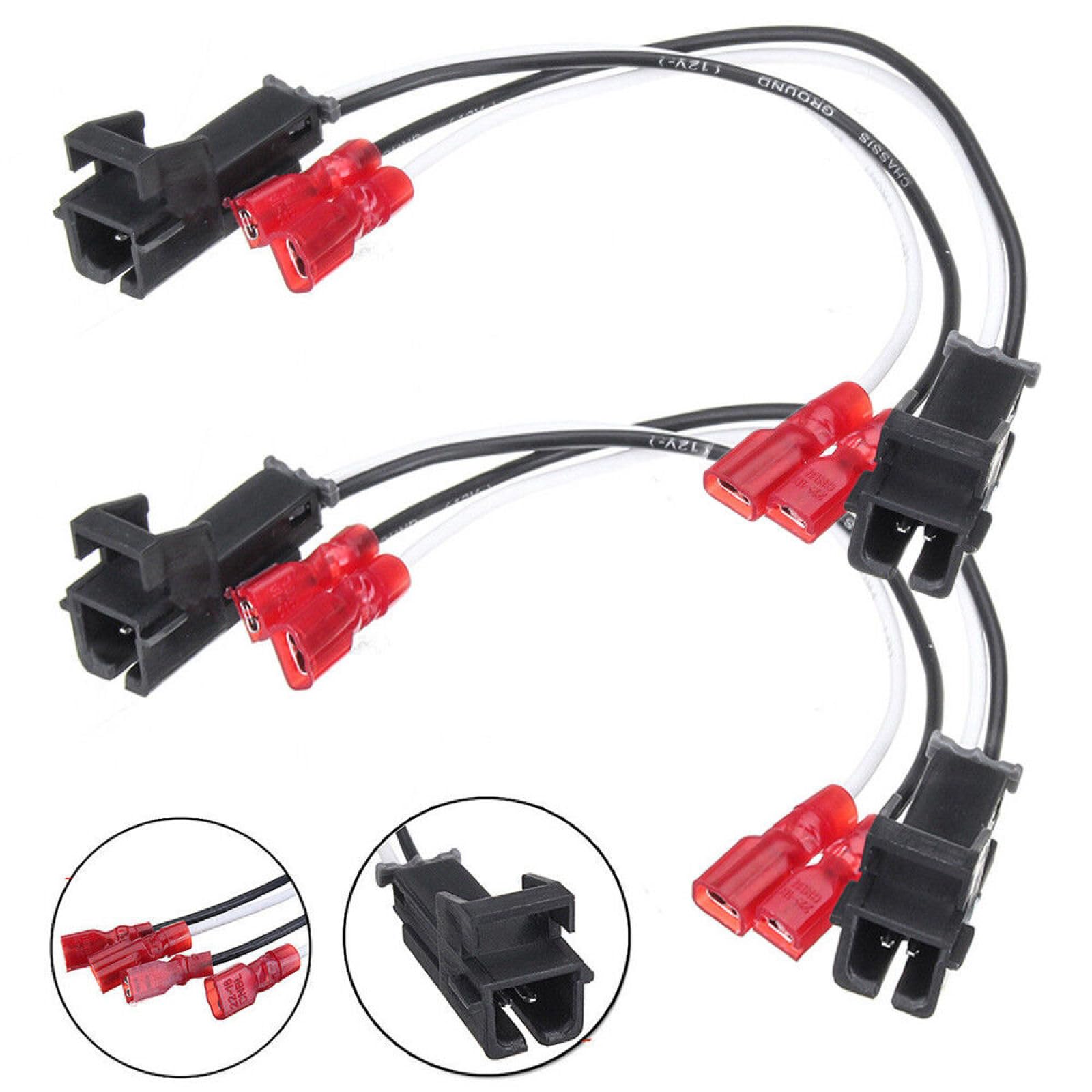 Car Radio Speaker Wiring Harness Adapter for Silverado 1500/ 2500HD 2007-2013, 4PCS 15cm Speaker Harness Connector Replacement Parts